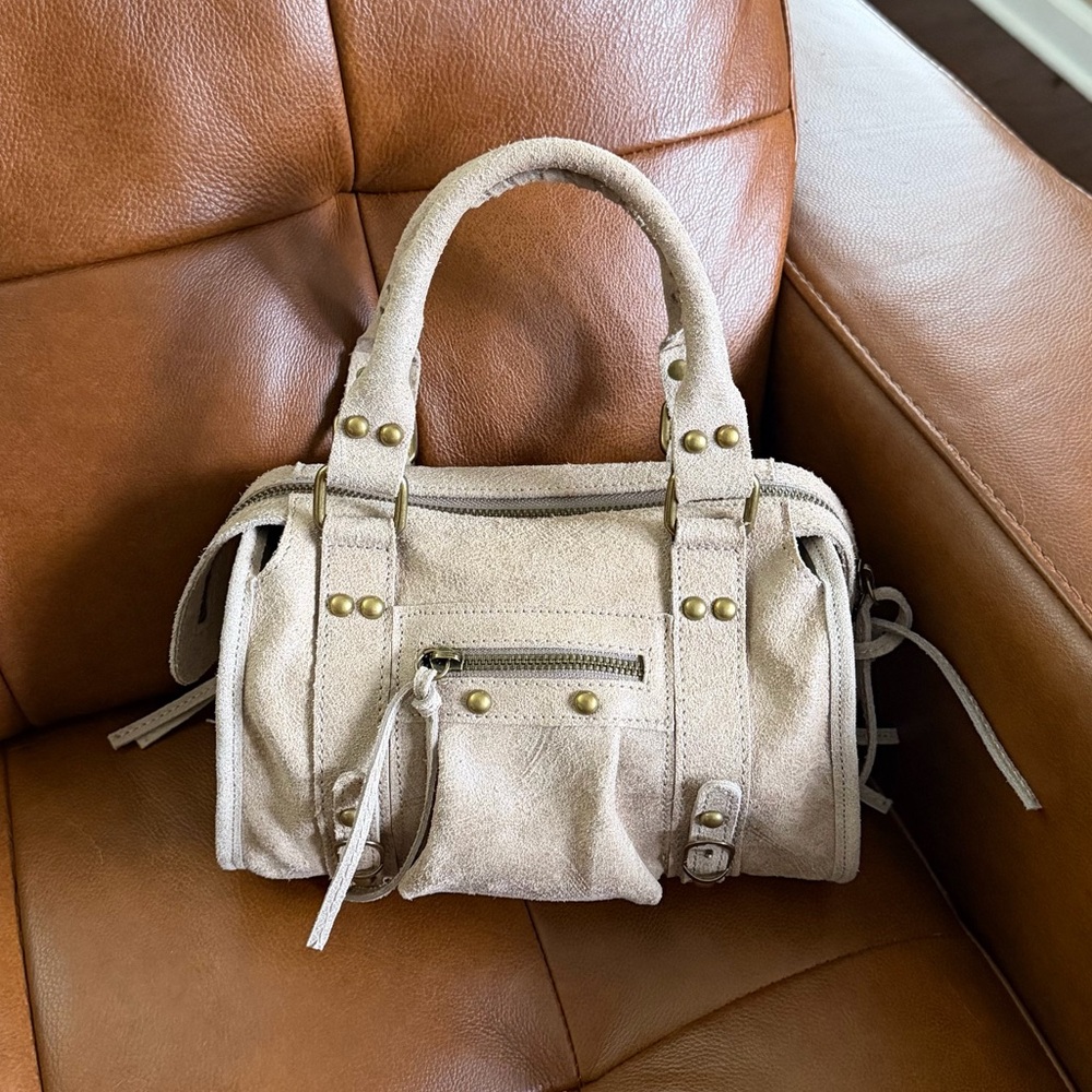 Real leather designer inspired city bag